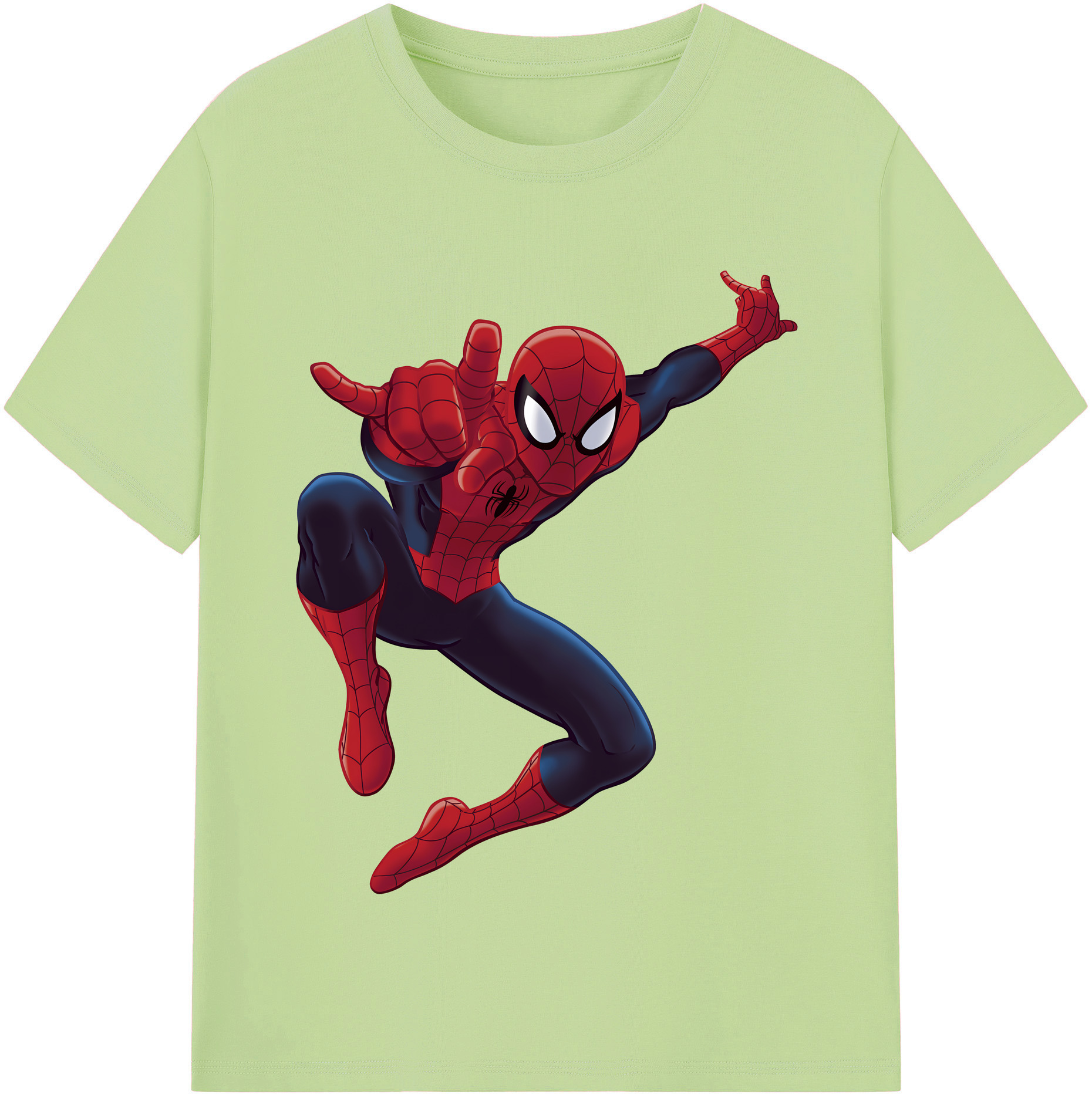 （画像用） Spider Man スパイダーマン 綿100％半袖Tシャツ（フロントプリント）